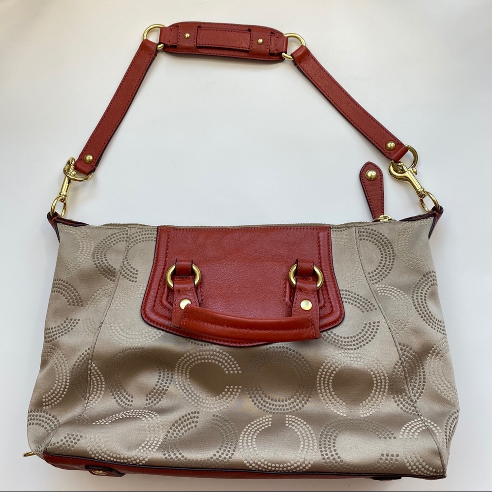 Coach Ashley Dotted Op Art Shoulder Satchel - Picture 2 of 8